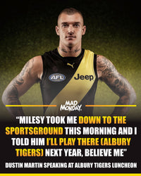 Dustin Martin Says He’ll Play for Albury Tigers in 2027