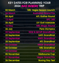 Key Dates For Your Mad Monday Trip