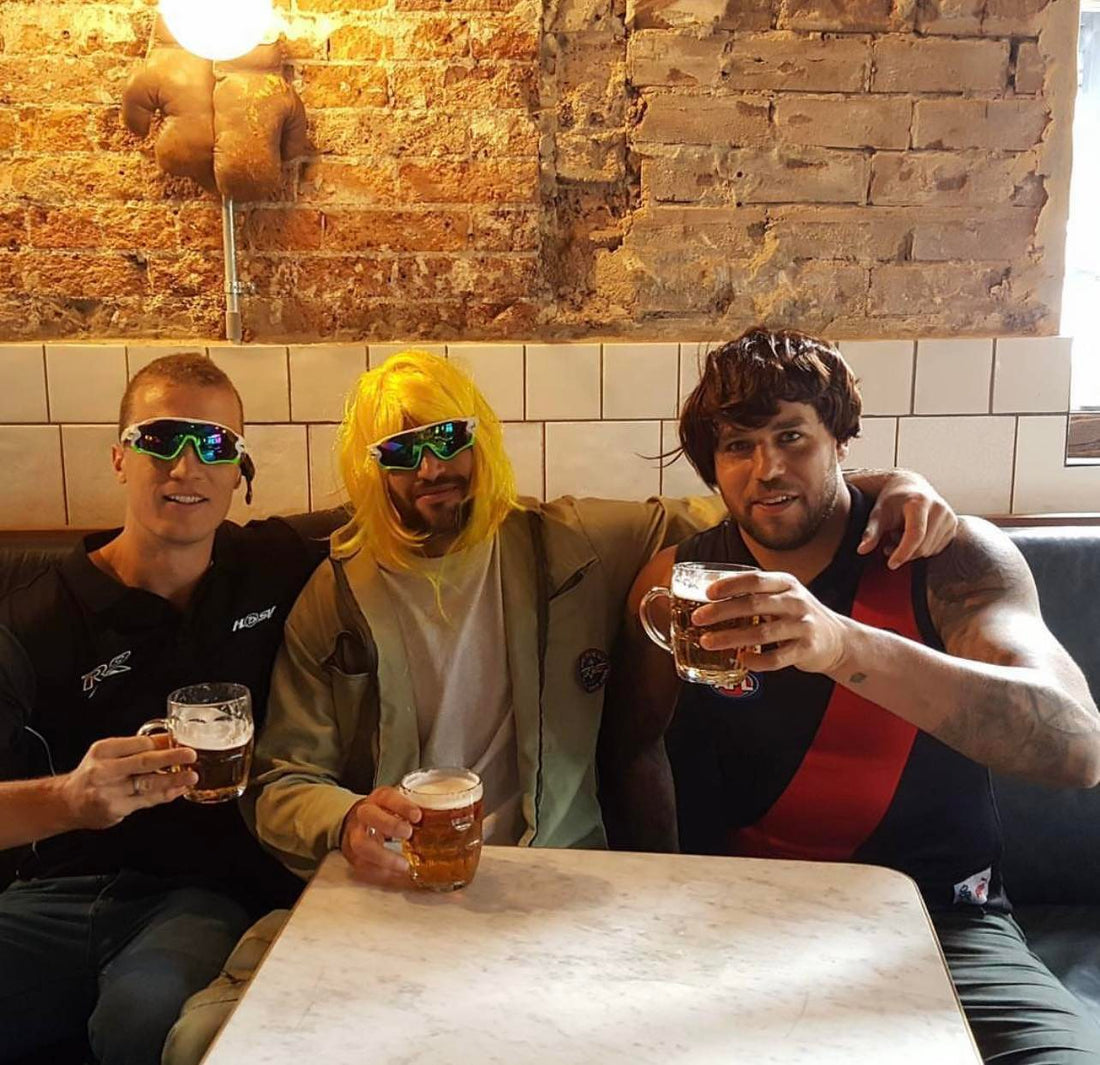 Buddy Franklin Wearing Three Different Mad Monday Costumes